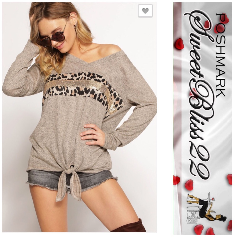 💋Brushed VNeck Two Tone Top💋